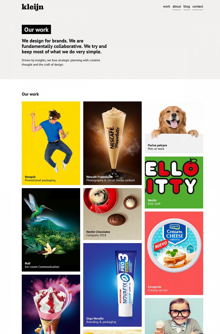 Kleijn Agency responsive web design screenshots